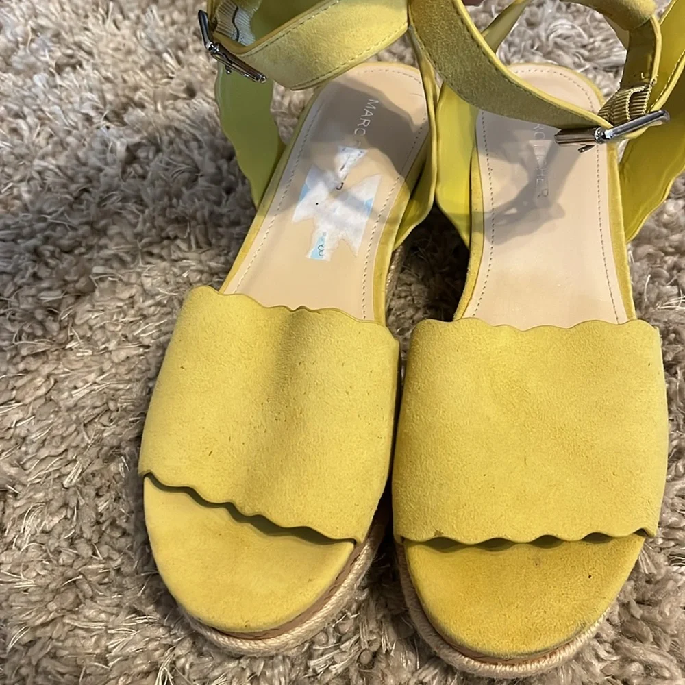 🎉Marc Fisher Faitful yellow Platform Sandals Size 8.5 - Picture 5 of 5